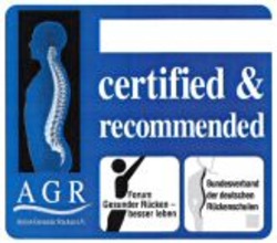 Міжнародна реєстрація торговельної марки № 1112633: AGR certified & recommended