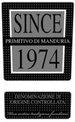 Міжнародна реєстрація торговельної марки № 1117515: SINCE 1974 PRIMITIVO DI MANDURIA DENOMINAZIONE DI ORIGINE CONTROLLATA Una antica tradizione familiare