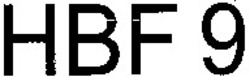 Міжнародна реєстрація торговельної марки № 1119519: HBF 9