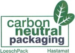 Міжнародна реєстрація торговельної марки № 1122110: carbon neutral packaging LoeschPack Hastamat