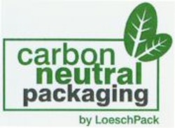 Міжнародна реєстрація торговельної марки № 1123642: carbon neutral packaging by LoeschPack