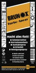 Міжнародна реєстрація торговельної марки № 1125151: BRUNOX Turbo-Spray macht alles flott! Schmiermittel Korrosionsschutz Kontaktspray Kriechöl Reinigungsspray