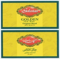 Міжнародна реєстрація торговельної марки № 1140952: Golestan GOLDEN TEA BAG Original Blend BEST QUALITY