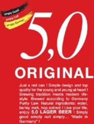 Міжнародна реєстрація торговельної марки № 1160259: simply Good simply Cult simply German 5,0 ORIGINAL Just a red can !