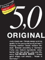 Міжнародна реєстрація торговельної марки № 1160453: simply Good simply Cult simply German 5,0 ORIGINAL Just a black can !
