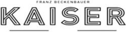 Міжнародна реєстрація торговельної марки № 1217318: FRANZ BECKENBAUER KAISER