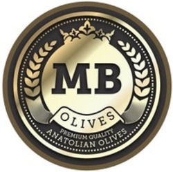 Міжнародна реєстрація торговельної марки № 1237792: MB OLIVES PREMIUM QUALITY ANATOLIAN OLIVES