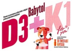 Міжнародна реєстрація торговельної марки № 1287968: Babytol D3+K1 for you!