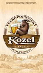 Міжнародна реєстрація торговельної марки № 1297954: VELKOPOPOVICKY Kozel 1874 NEFILTROVANY NEFILTROVANE PIVO