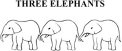 Міжнародна реєстрація торговельної марки № 1330217: THREE ELEPHANTS
