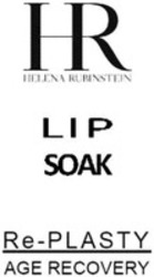 Міжнародна реєстрація торговельної марки № 1348216: HR HELENA RUBINSTEIN LIP SOAK Re-PLASTY AGE RECOVERY