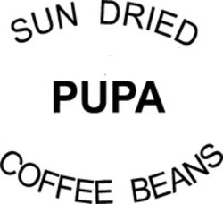 Міжнародна реєстрація торговельної марки № 1402185: PUPA SUN DRIED COFFEE BEANS