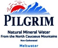 Міжнародна реєстрація торговельної марки № 1420986: PILGRIM Natural Mineral Water From the North Caucasus Mountains Non-Carbonated Melwater