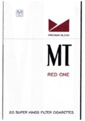 Міжнародна реєстрація торговельної марки № 1516945: MT RED ONE PREMIUM BLEND 20 SUPER KINGS FILTER CIGARETTES M TEK