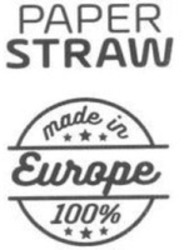 Міжнародна реєстрація торговельної марки № 1538332: PAPER STRAW made in Europe 100%