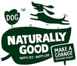 Міжнародна реєстрація торговельної марки № 1783146: DOG NATURALLY GOOD HAPPY PET - HAPPY LIFE MAKE A CHANGE FEED MORE VEGGIES!