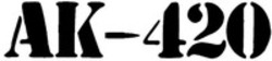 Міжнародна реєстрація торговельної марки № 1901874: AK-420