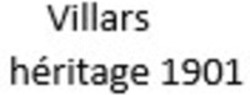 Міжнародна реєстрація торговельної марки № 1911318: Villars héritage 1901