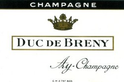 Міжнародна реєстрація торговельної марки № 488550: CHAMPAGNE DUC DE BRENY
