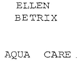 Міжнародна реєстрація торговельної марки № 597832: ELLEN BETRIX AQUA CARE