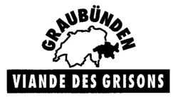 Міжнародна реєстрація торговельної марки № 598737: GRAUBÜNDEN VIANDE DES GRISONS