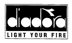 Міжнародна реєстрація торговельної марки № 603775: diadora LIGHT YOUR FIRE