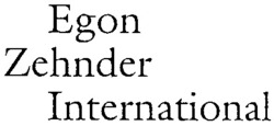 Міжнародна реєстрація торговельної марки № 605799: Egon Zehnder International Zehnder International