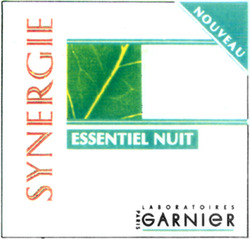 Міжнародна реєстрація торговельної марки № 606461: SYNERGIE ESSENTIEL NUIT LABORATOIRES GARNIER