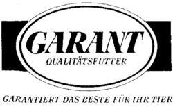 Міжнародна реєстрація торговельної марки № 623465: GARANT QUALITÄTSFUTTER GARANTIERT DAS BESTE FÜR IHR TIER
