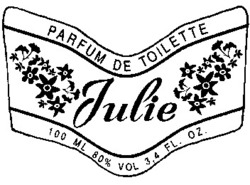 Міжнародна реєстрація торговельної марки № 629093: Julie PARFUM DE TOILETTE