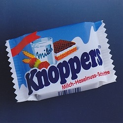 Міжнародна реєстрація торговельної марки № 629395: Milch Knoppers Milch-Haselnuss-Schnitte