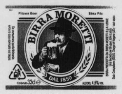 Міжнародна реєстрація торговельної марки № 646284: BIRRA MORETTI DAL 1859