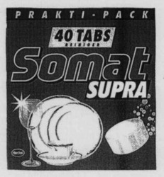 Міжнародна реєстрація торговельної марки № 646355: PRAKTI-PACK 40 TABS REINIGER Somat SUPRA