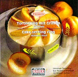 Міжнародна реєстрація торговельної марки № 660018: Tortenring mit Griffen Kaiser Backform Cake setting ring original KAISER Back form