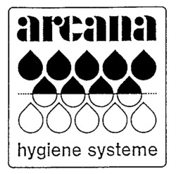 Міжнародна реєстрація торговельної марки № 663880: arcana hygiene systeme