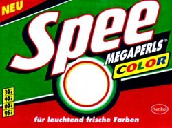 Міжнародна реєстрація торговельної марки № 673032: NEU Spee MEGAPERLS COLOR für leuchtend frische Farben Henkel