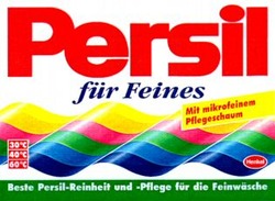 Міжнародна реєстрація торговельної марки № 678264: Persil für Feines Mit mikrofeinem Pflegeschaum Henkel Beste Persil-Reinheit und -Pflege für die Feinwäsche