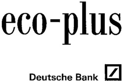 Міжнародна реєстрація торговельної марки № 695407: eco-plus Deutsche Bank