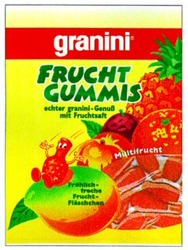 Міжнародна реєстрація торговельної марки № 704790: granini FRUCHT GUMMIS