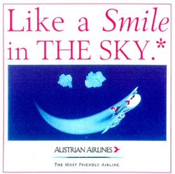 Міжнародна реєстрація торговельної марки № 705471: Like a Smile in THE SKY AUSTRIAN AIRLINES THE MOST FRIENDLY AIRLINE