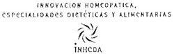 Міжнародна реєстрація торговельної марки № 709475: INNOVACION HOMEOPATICA, ESPECIALIDADES DIETÉTICAS Y ALIMENTARIAS INHEDA
