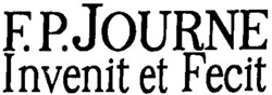 Міжнародна реєстрація торговельної марки № 718384: F.P.JOURNE Invenit et Fecit