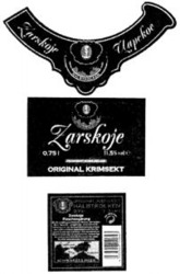 Міжнародна реєстрація торговельної марки № 724406: Zarskoje ORIGINAL KRIMSEKT