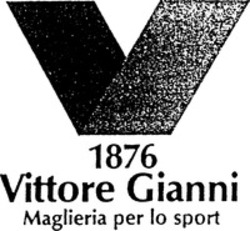 Міжнародна реєстрація торговельної марки № 726362: V 1876 Vittore Gianni Maglieria per lo sport