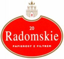 Міжнародна реєстрація торговельної марки № 735534: 20 Radomskie PAPIEROSY Z FILTREM