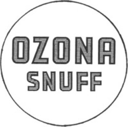 Міжнародна реєстрація торговельної марки № 737550: OZONA SNUFF