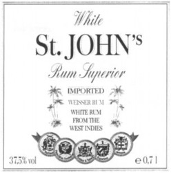 Міжнародна реєстрація торговельної марки № 739820: White St. JOHN's Rum Superior