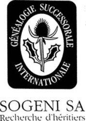 Міжнародна реєстрація торговельної марки № 749454: GÉNÉALOGIE SUCCESSORALE INTERNATIONALE SOGENI SA Recherche d'héritiers