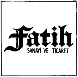 Міжнародна реєстрація торговельної марки № 779187: Fatih SANAYI VE TICARET