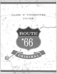 Міжнародна реєстрація торговельної марки № 788851: CLASS 'A' CIGARETTES FILTER ROUTE 66 ORIGINAL